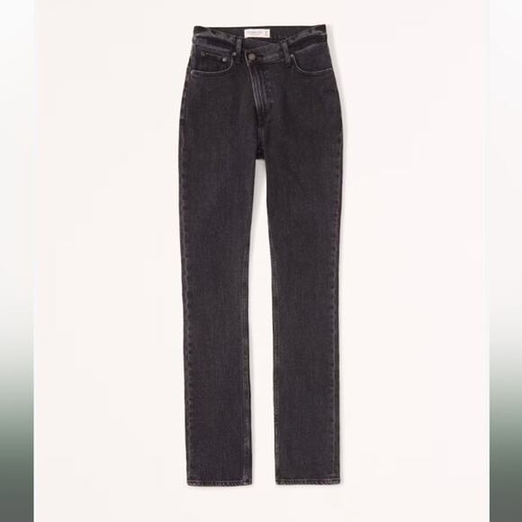 Abercrombie & Fitch Denim - Abercrombie & Fitch Jean 90's Slim Straight Ultra High Rise Crossed Waist 27s 4s